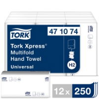 Tork Xpress M Fold Hand Towel White 250Sht (CS 3,000) 471074