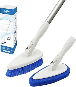 Shower Cleaning Brush and Scrubber Scourer Combo