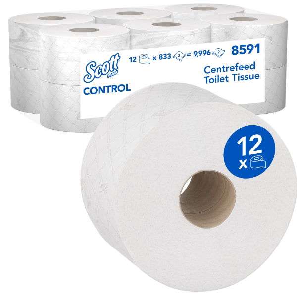 Scott Control Mini Twin Centrefeed T.Tissue (12x204m)